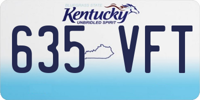 KY license plate 635VFT