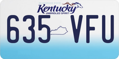 KY license plate 635VFU