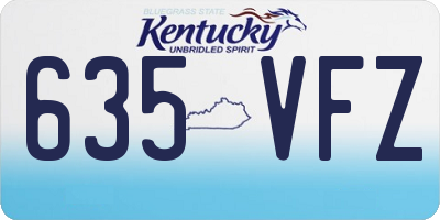 KY license plate 635VFZ