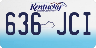 KY license plate 636JCI