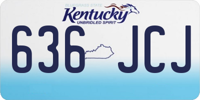 KY license plate 636JCJ