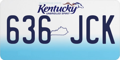 KY license plate 636JCK