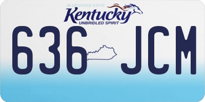 KY license plate 636JCM
