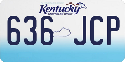 KY license plate 636JCP