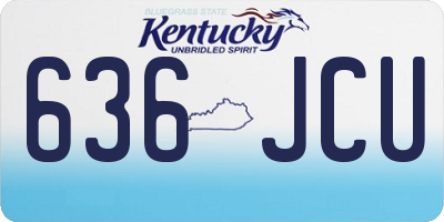 KY license plate 636JCU