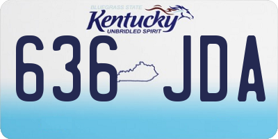 KY license plate 636JDA