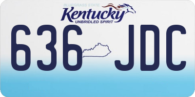 KY license plate 636JDC
