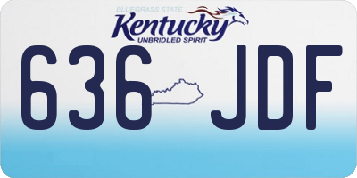 KY license plate 636JDF