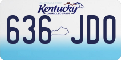 KY license plate 636JDO