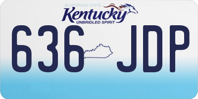 KY license plate 636JDP