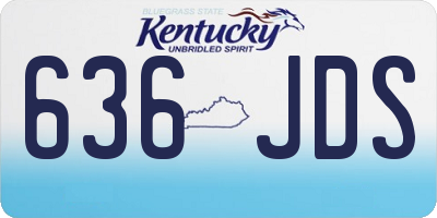 KY license plate 636JDS