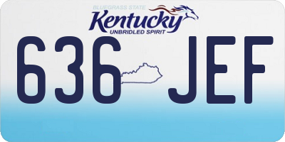 KY license plate 636JEF