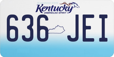 KY license plate 636JEI