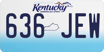 KY license plate 636JEW