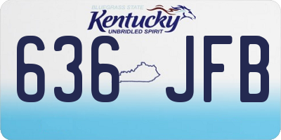 KY license plate 636JFB