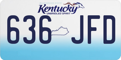 KY license plate 636JFD