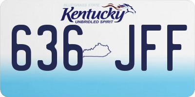 KY license plate 636JFF