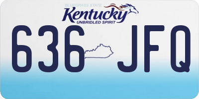 KY license plate 636JFQ