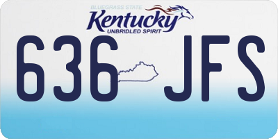 KY license plate 636JFS