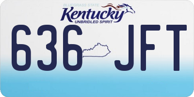 KY license plate 636JFT