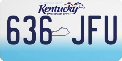 KY license plate 636JFU