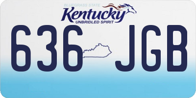 KY license plate 636JGB