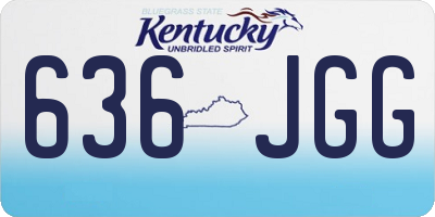 KY license plate 636JGG