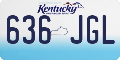 KY license plate 636JGL