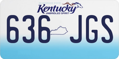 KY license plate 636JGS