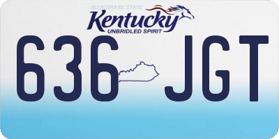 KY license plate 636JGT