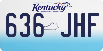 KY license plate 636JHF