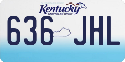 KY license plate 636JHL