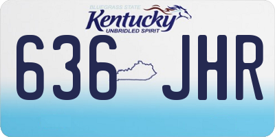 KY license plate 636JHR