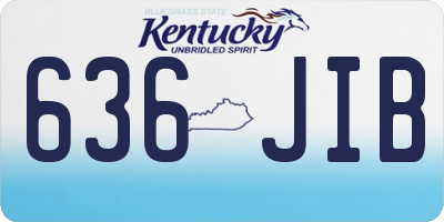 KY license plate 636JIB