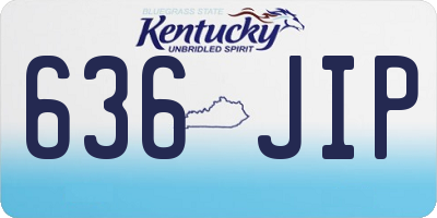 KY license plate 636JIP