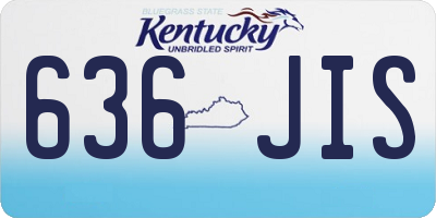 KY license plate 636JIS
