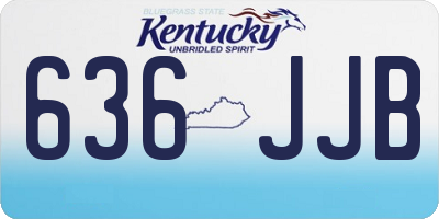 KY license plate 636JJB