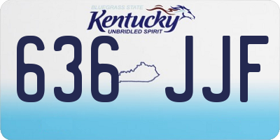 KY license plate 636JJF