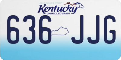 KY license plate 636JJG