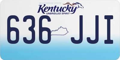 KY license plate 636JJI
