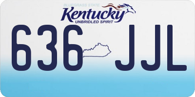 KY license plate 636JJL
