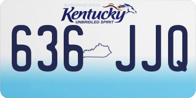 KY license plate 636JJQ