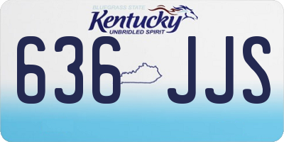 KY license plate 636JJS