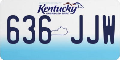 KY license plate 636JJW