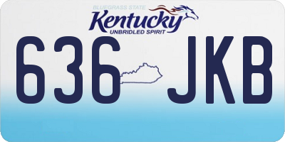 KY license plate 636JKB