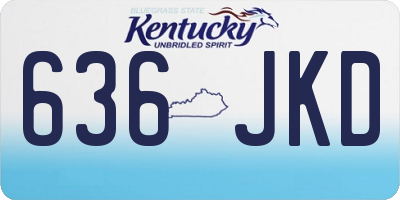 KY license plate 636JKD