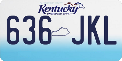 KY license plate 636JKL