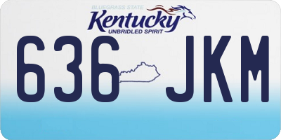 KY license plate 636JKM