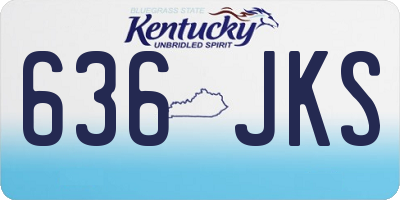 KY license plate 636JKS