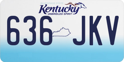 KY license plate 636JKV